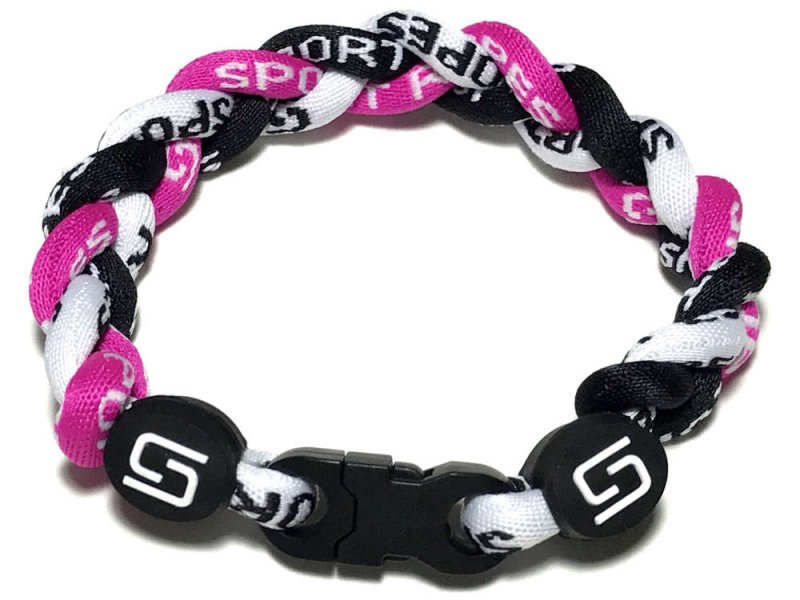  Triple Titanium Bracelet (Pink/Black/White)