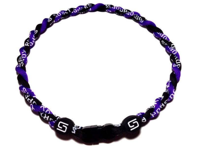  Double Titanium Necklace (Purple/Black)