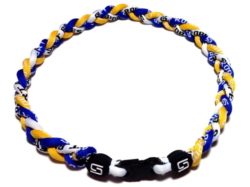  Triple Titanium Necklace (Blue/Yellow/White)