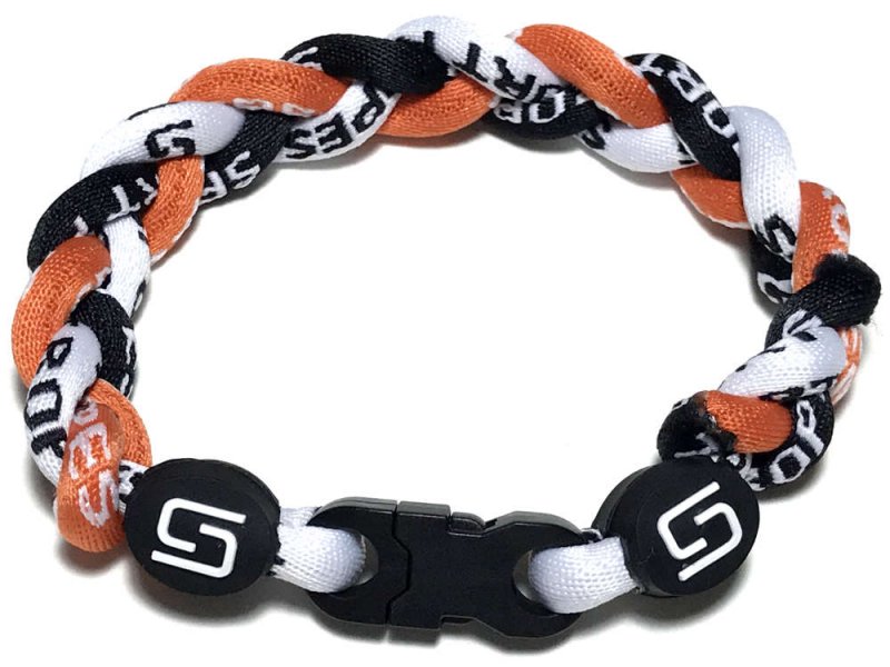  Triple Titanium Bracelet (Orange/Black/White)