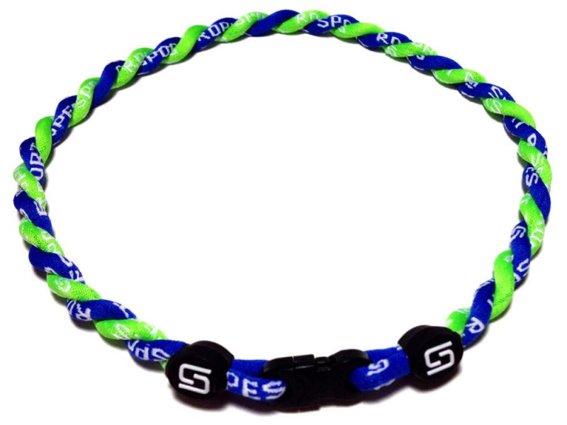  Double Titanium Necklace (Blue/Lime)