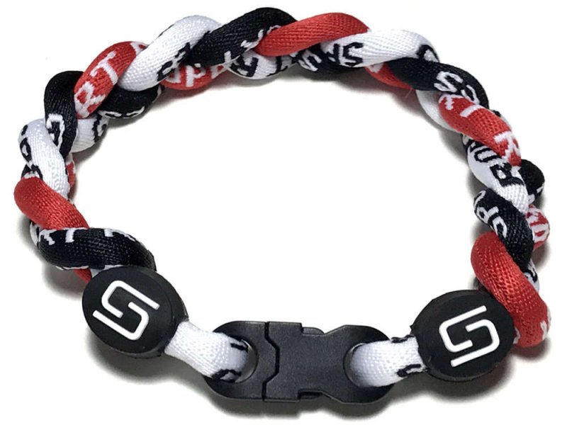  Triple Titanium Bracelet (Red/Black/White)