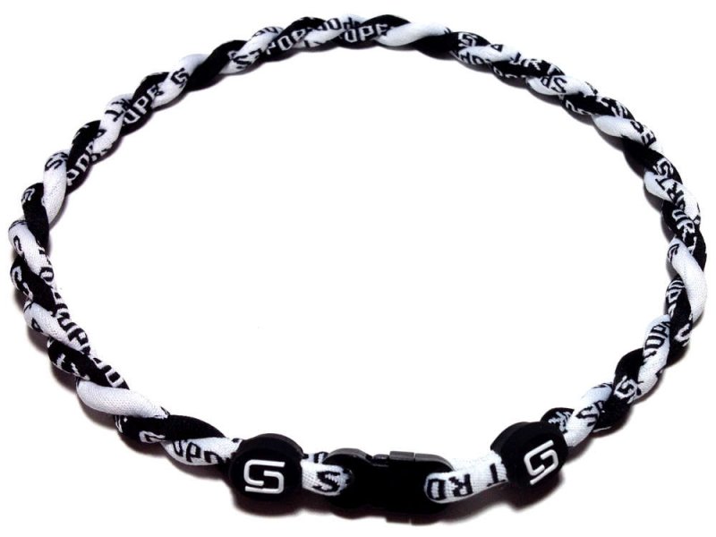  Double Titanium Necklace (Black/White)