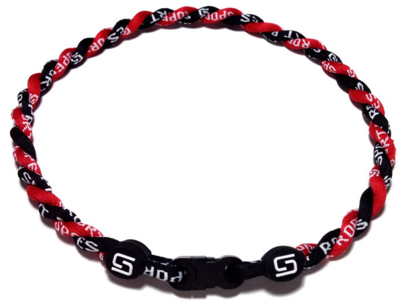  Double Titanium Necklace (Red/Black)