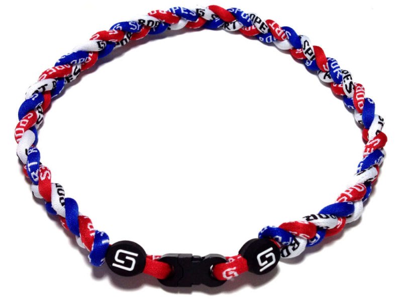  Triple Titanium Necklace (Red/White/Blue)