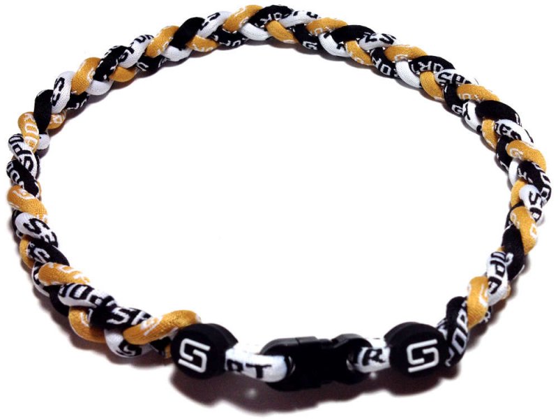  Triple Titanium Necklace (Gold/Black/White)