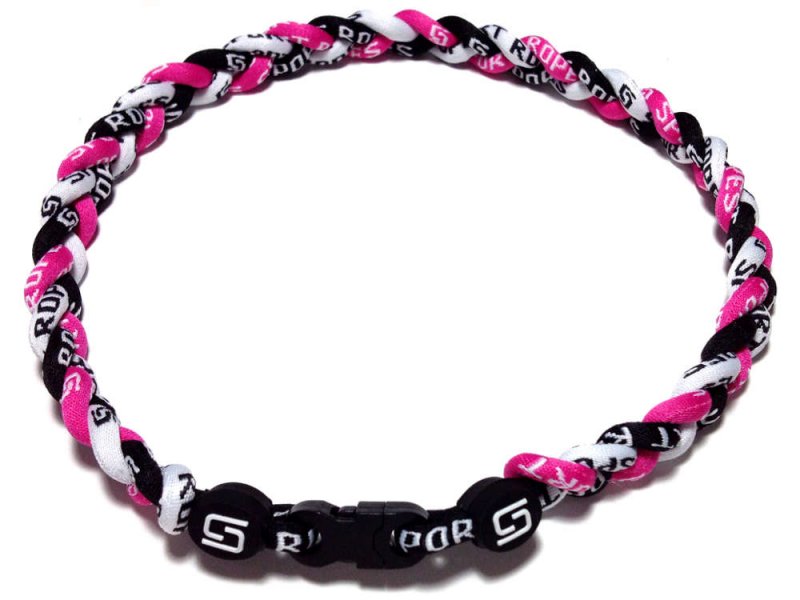  Triple Titanium Necklace (Pink/Black/White)