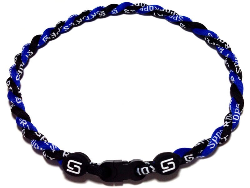  Double Titanium Necklace (Blue/Black)