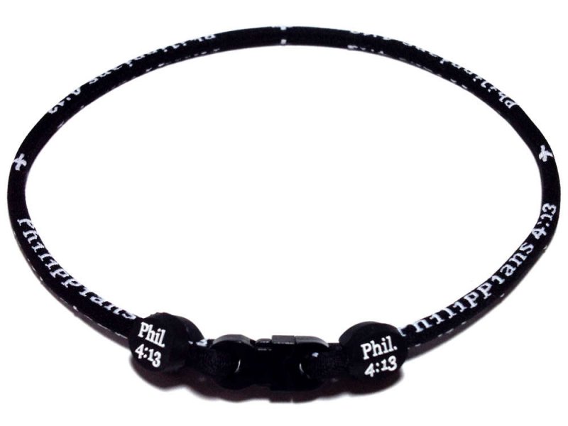  Single Titanium Necklace (Philippians 4:13)