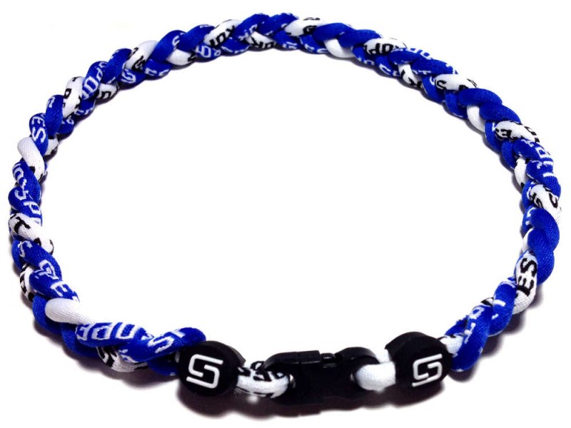  Triple Titanium Necklace (Blue/Blue/White)