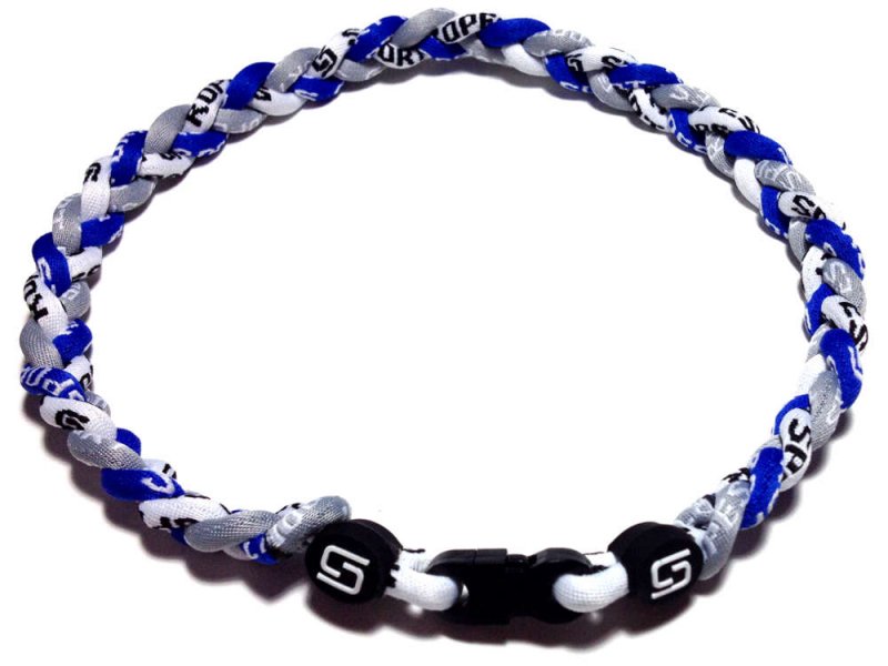  Triple Titanium Necklace (Blue/Gray/White)