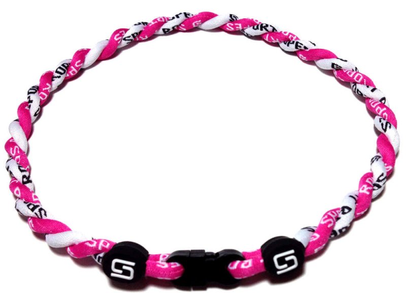  Double Titanium Necklace (Pink/White)