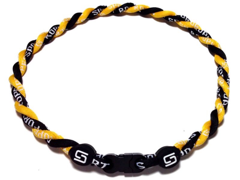  Double Titanium Necklace (Yellow/Black)