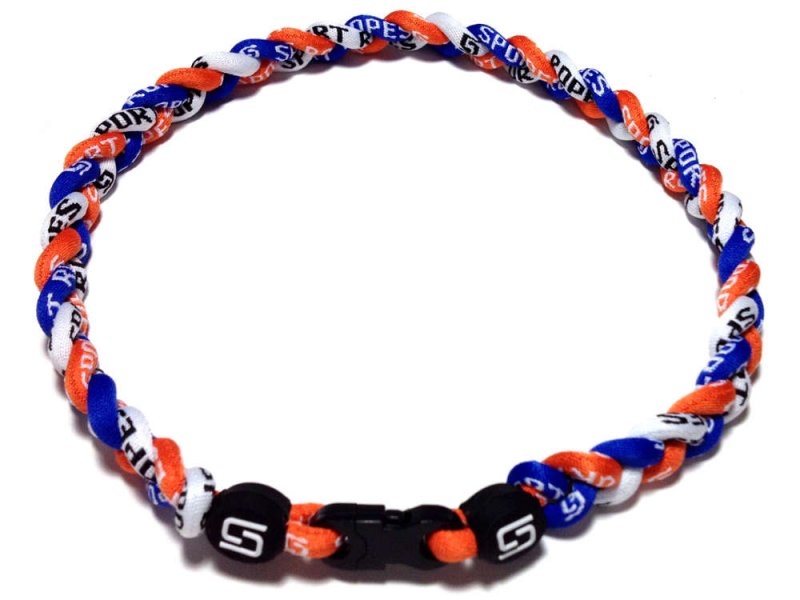  Triple Titanium Necklace (Blue/Orange/White)